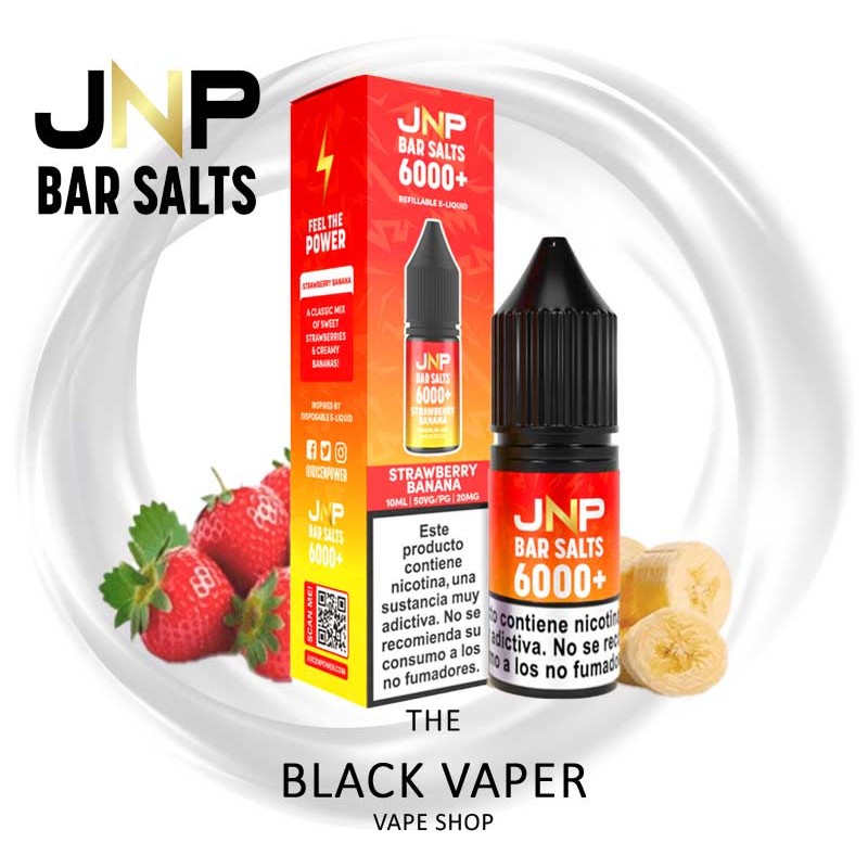 Compra Strawberry Banana 10ml de JNP Bar Salts con sabor a fresa, plátano.