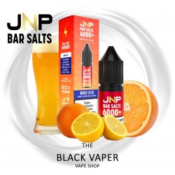 Compra Bru Ice 10ml de JNP Bar Salts con sabor a bebida energética, naranja, limón, hielo.