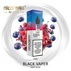 Compra Blueberry Raspberry Cherry 10ml de Nicorefill nic Salts con sabor a Arándano, frambuesa y cereza.