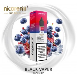 Compra Blueberry Cherry Cranberry 10ml de Nicorefill nic Salts con sabor a arándano, cereza, arándano rojo.