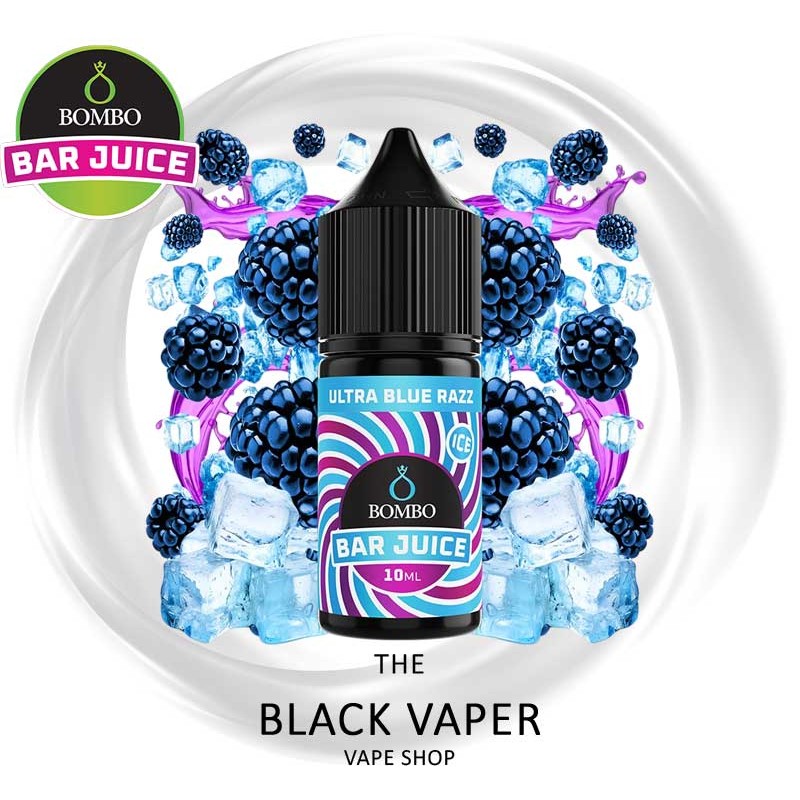 Compra Aroma Ultra Blue Razz Ice 10ml/30 (Longfill) de Bombo Bar Juice con sabor a frambuesa azul, cítrico y frescor helado.