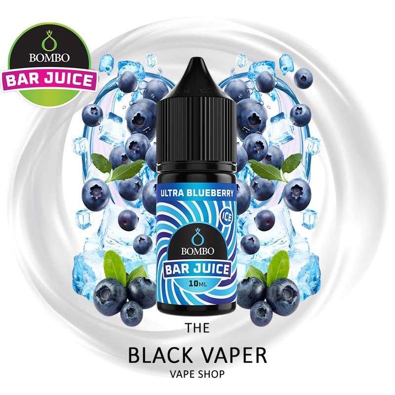 Compra Aroma Ultra Blueberry Ice 10ml/30 (Longfill) de Bombo Bar Juice con sabor a arándanos azules, hielo.