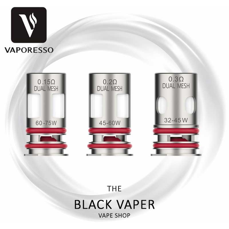 Resistencia GTX Dual Mesh de Vaporesso con 0,15 Ω / 0,2 Ω / 0,3 Ω