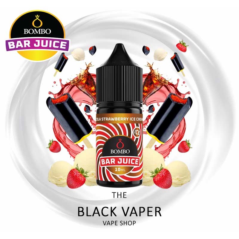 Compra Aroma Cola Strawberry Ice Cream 10ml/30 (Longfill) de Bombo Bar Juice con sabor a cola, fresa y helado de vainilla.