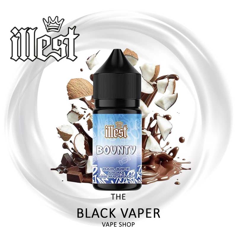 Compra Bounty  15ml/30ml (Longfill) de Illest con sabor a coco cremoso con chocolate con leche.