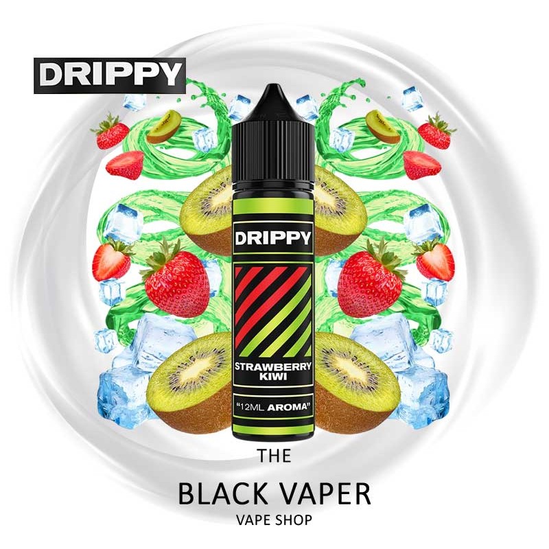 Compra Aroma Strawberry Kiwi 12ml/60 (Longfill) de Drippy con sabor a fresa, kiwi, frescor.