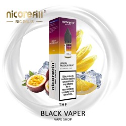 Lemon Passion Fruit 10ml Nicorefill Nic Salts con sabor a maracuyá, limón y frescor.
