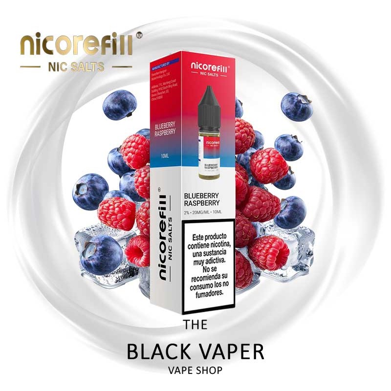 Blueberry Raspberry 10ml Nicorefill Nic Salts con sabor a arándano y frambuesa con frescor