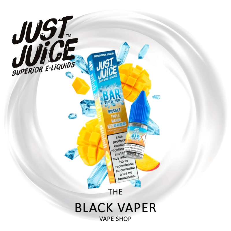 Compra Triple Mango 10ml de Just Juice Below Zero Salts con sabor a mango, hielo.