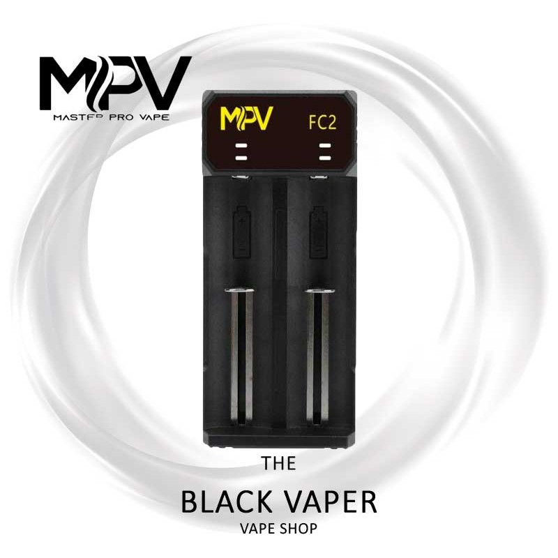 Cargador rápido FC2 MPV para dos baterías 18650 21700 con USB-C y función regenerador