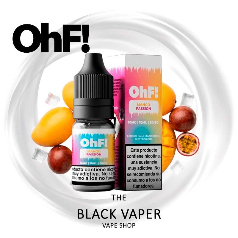 OhF! Salts Ice Mango Passion 10ml sales de nicotina sabor mango, fruta de la pasión y hielo para pod