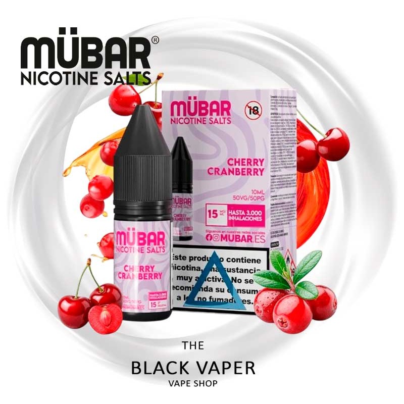 Cherry Cranberry 10ml Mübar Salts sales de nicotina cereza y arándano rojo para pod