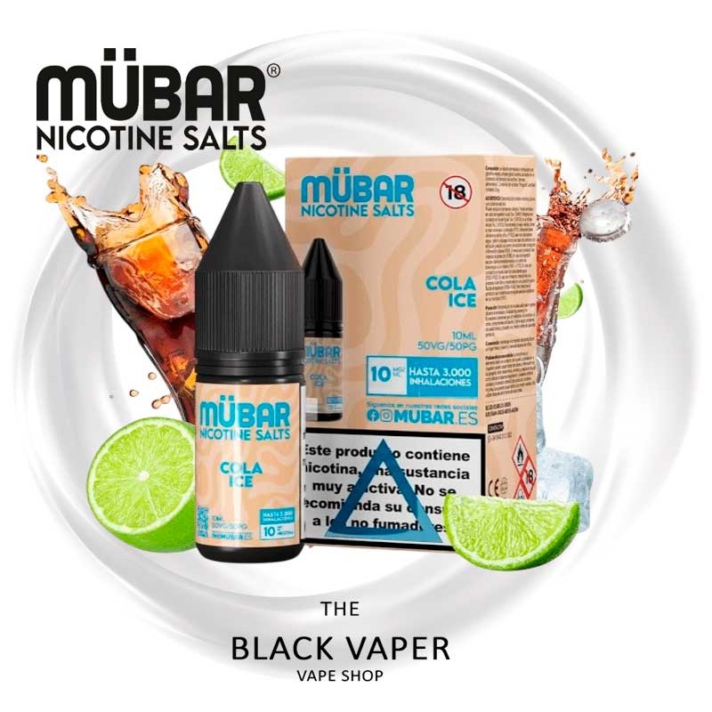 Cola Ice 10ml Mübar Salts sales de nicotina refresco de cola, lima y hielo para pod