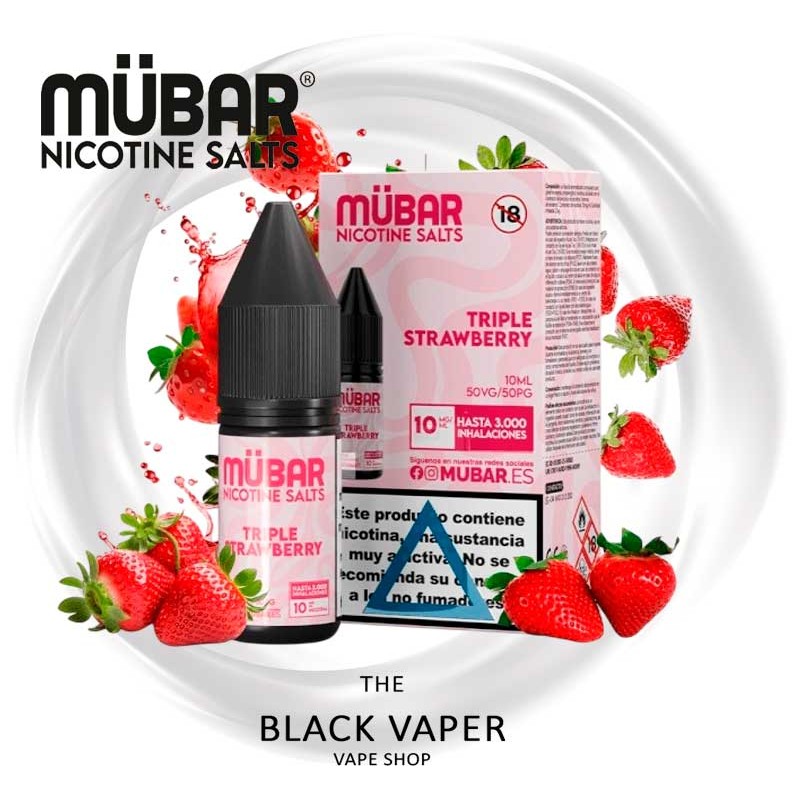 Triple Strawberry 10ml Mübar Salts sales de nicotina fresa para pod