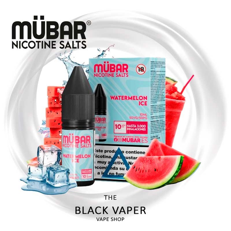 Watermelon Ice 10ml Mübar Salts sales de nicotina sandía y hielo para pod