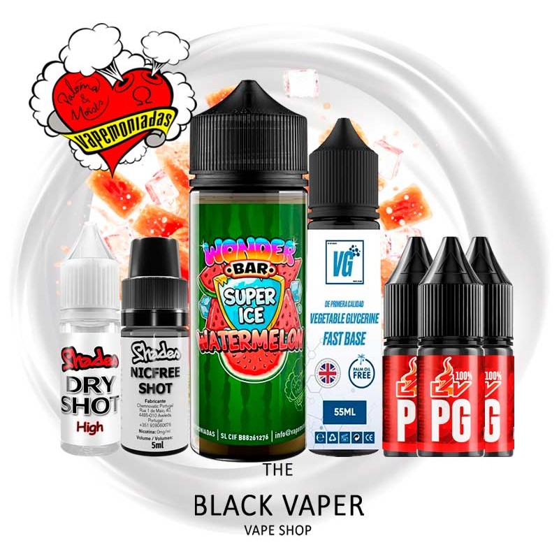 Pack Watermelon Super Ice 30/120ml Longfill Wonder Bar Sales de Nicotina