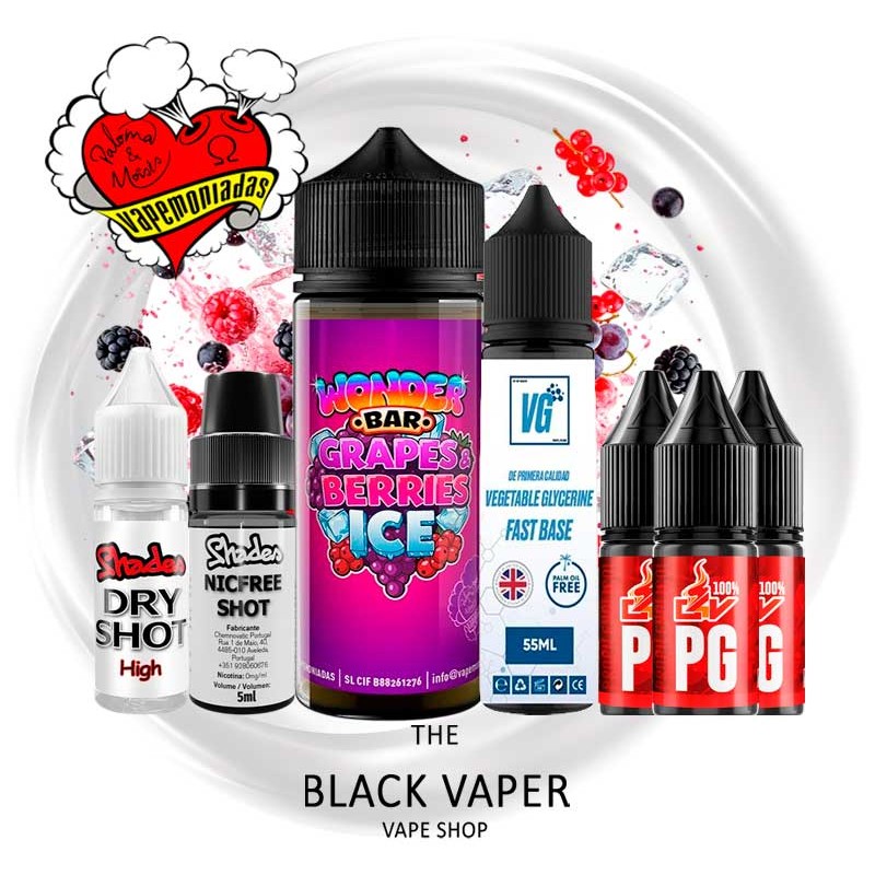 Pack Grapes & Berries Ice 30/120ml Longfill Wonder Bar Sales de Nicotina
