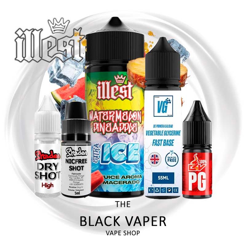 Pack Watermelon Pineapple Extra Ice 20/120ml Illest Salts con sandía, piña y extra ice