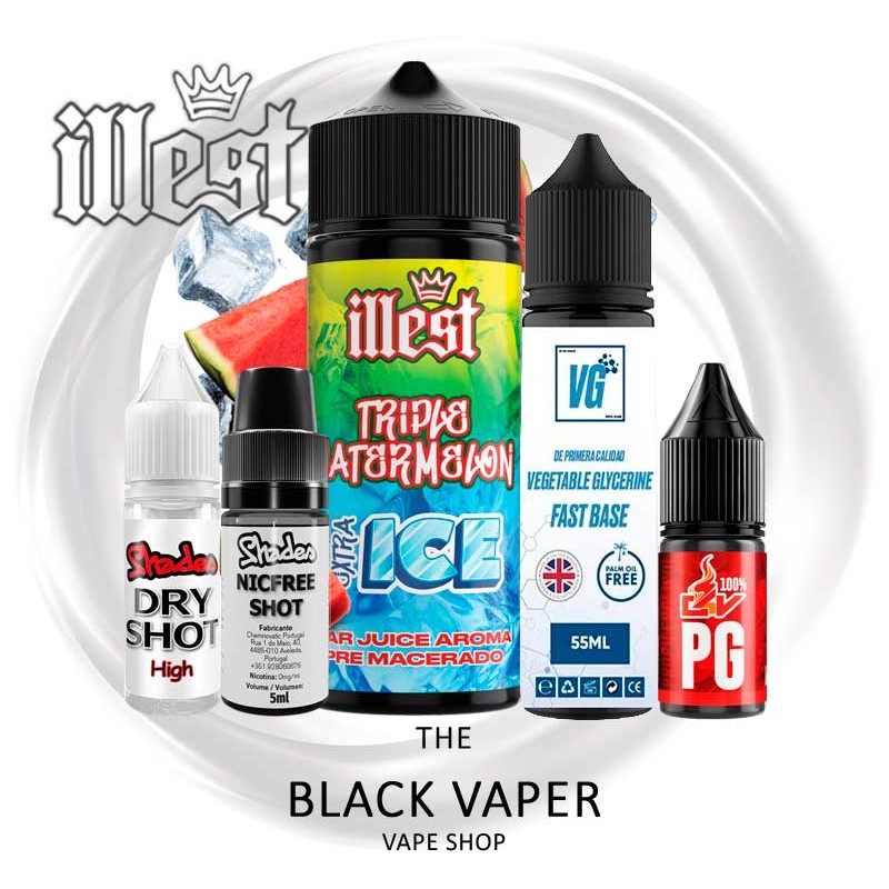 Pack Triple Cherry Lime Extra Ice 20/120ml Illest Salts con cereza, lima y extra ice