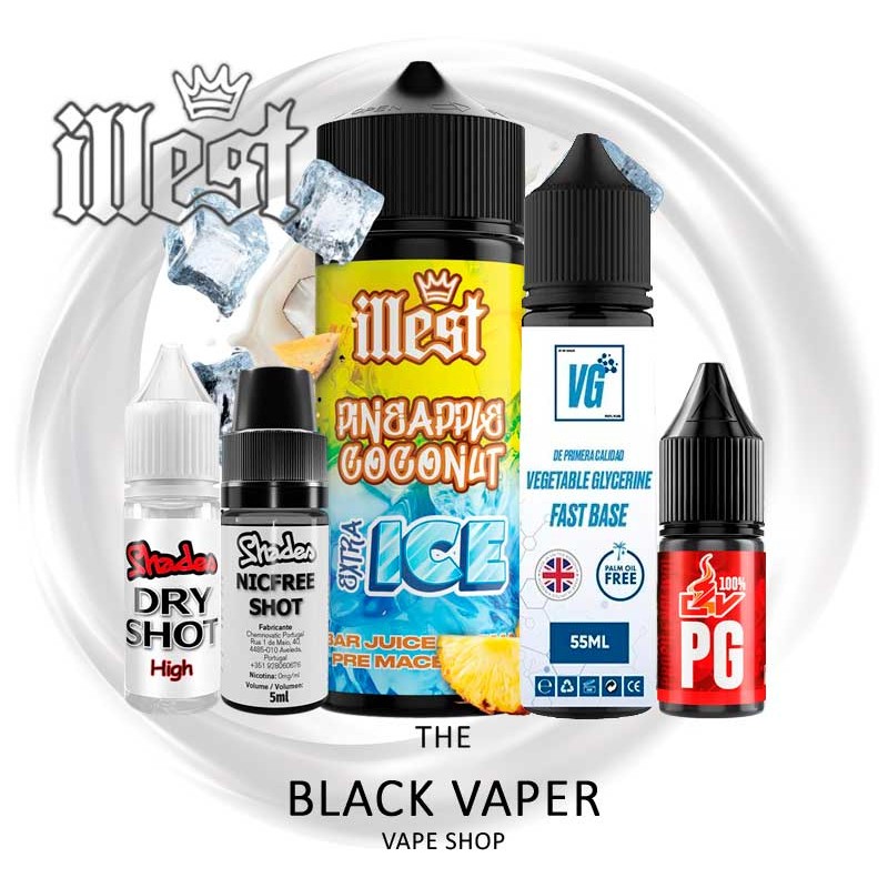 Pack Pineapple Coconut Extra Ice 20/120ml Illest Salts con piña, coco y extra ice