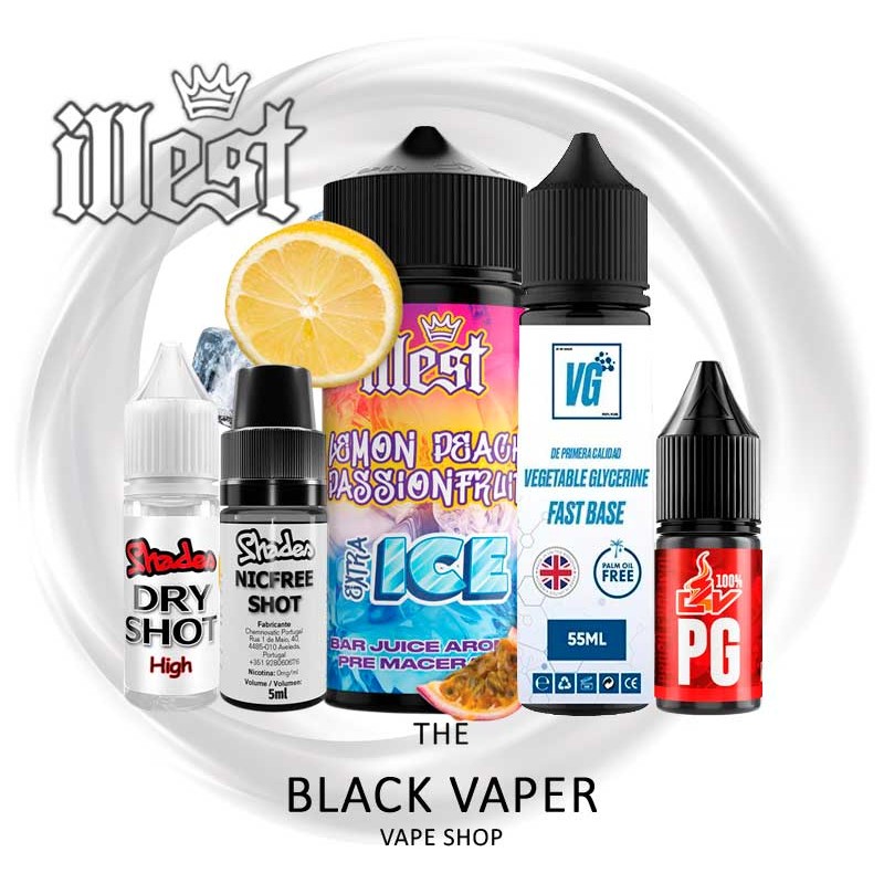 Lemon Peach Passionfruit Extra Ice 20/120ml - Illest Salts 10mg