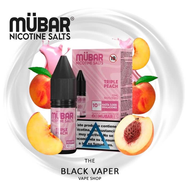 Triple Peach Mübar Salts - Sales de Nicotina de Melocotón Dulce y Jugoso