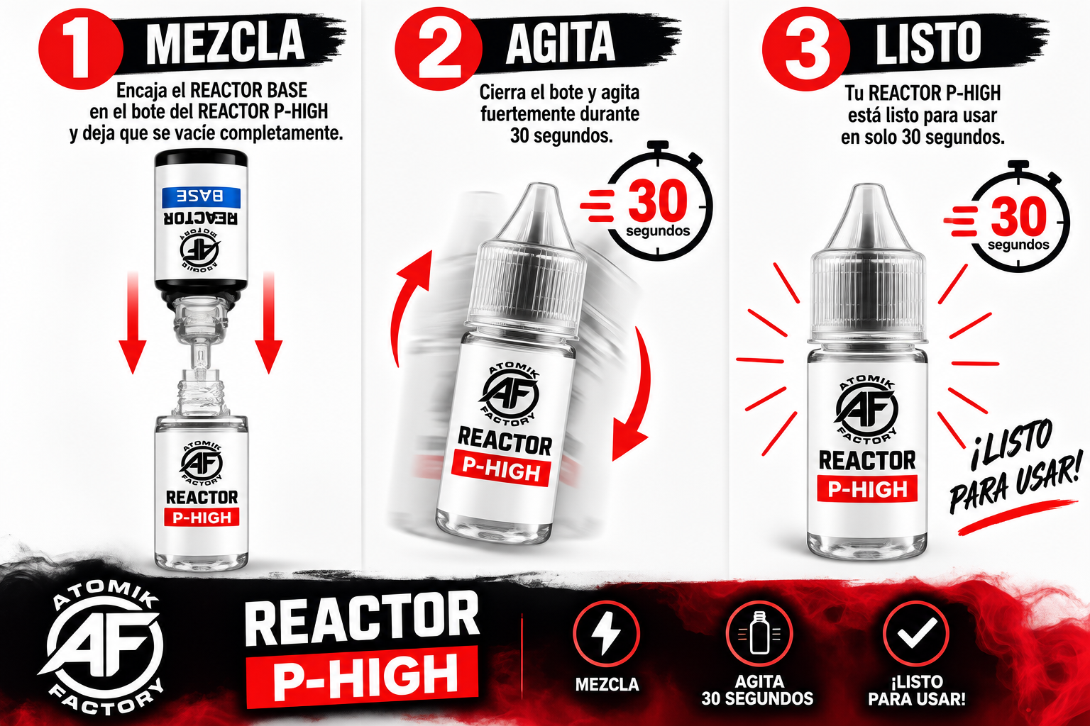 Cómo preparar Reactor P-HIGH con Reactor Base paso a paso