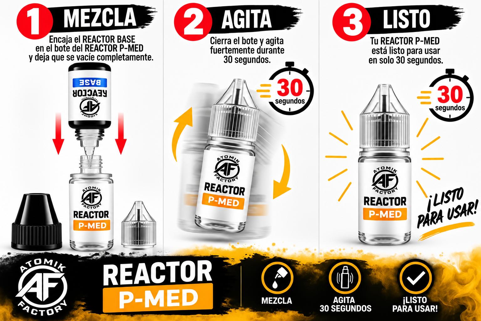 Cómo preparar Reactor P-MED con Reactor Base paso a paso